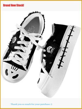 Goth Platform Sneakers with Chunky Sole Canvas Shoes for Women